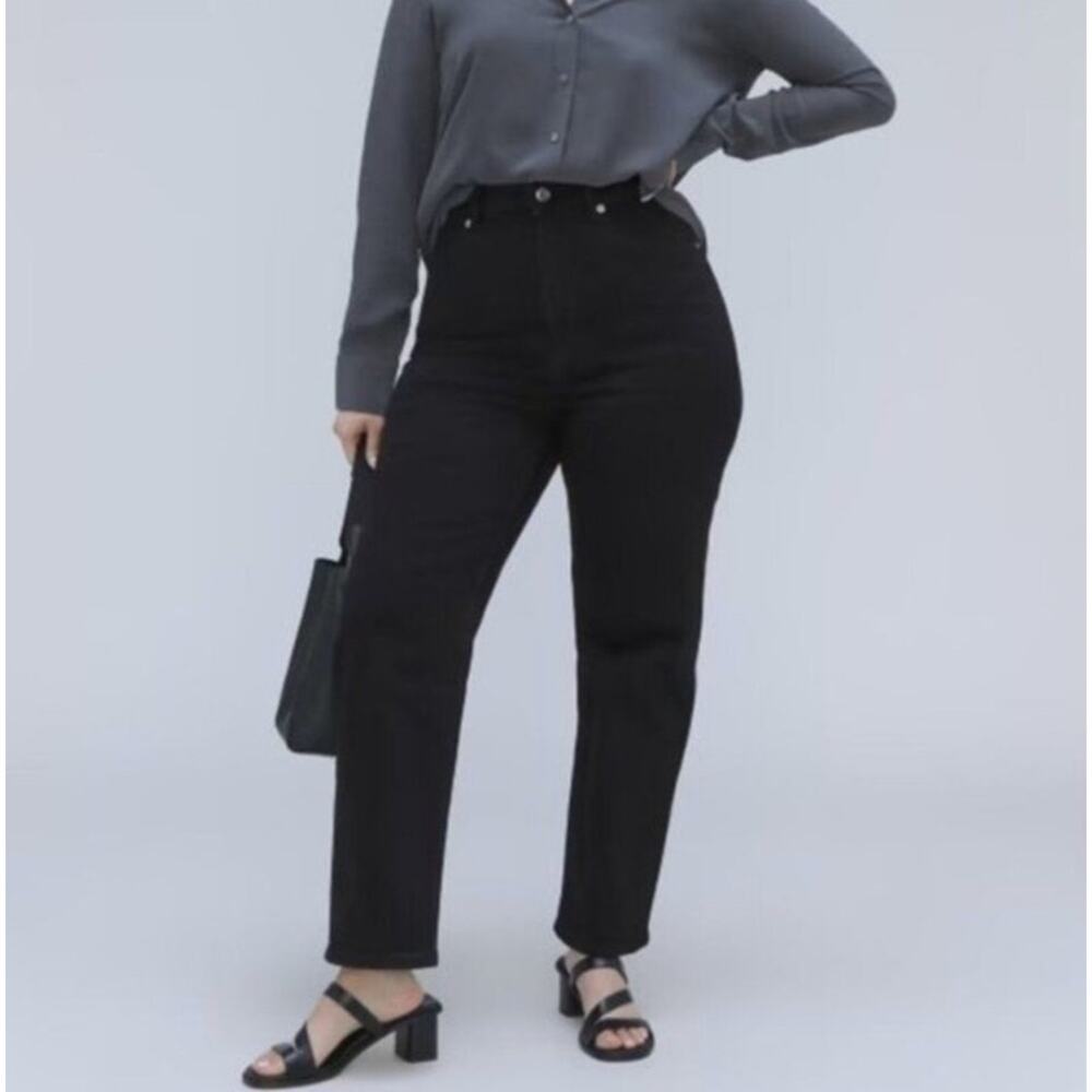 New Everlane‎ Womans Sz 35 20 Jeans The Way High Jean Black Organic Cotton NWT